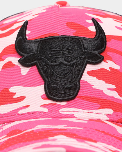 New Era Chicago Bulls 'Pink Camo' 9FORTY  A-Frame Trucker Snapback Pink Camo