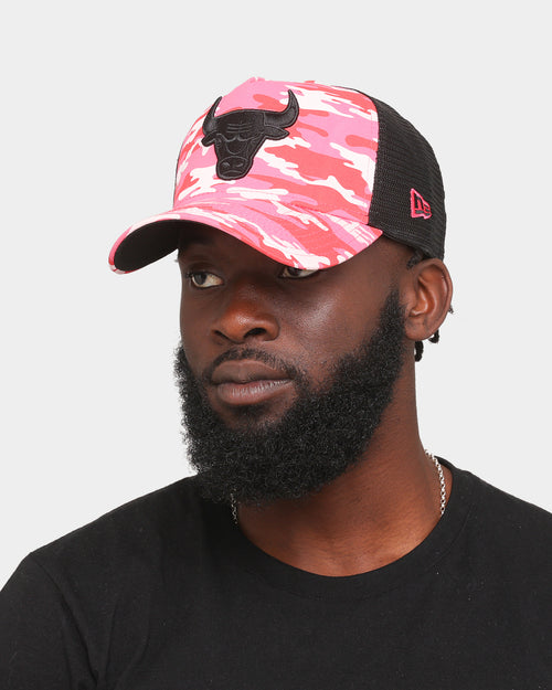 New Era Chicago Bulls 'Pink Camo' 9FORTY  A-Frame Trucker Snapback Pink Camo