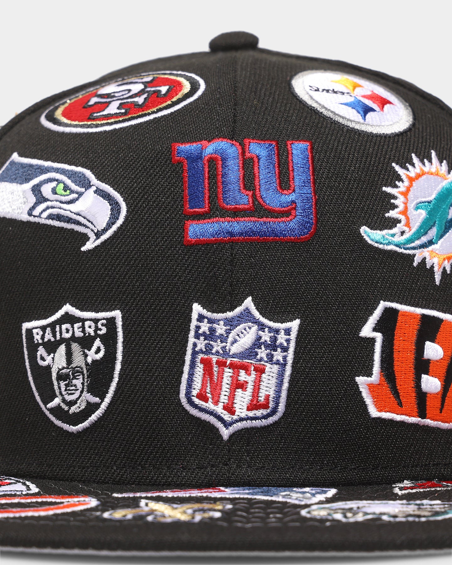 New Era NFL 'Team All Over' 59FIFTY Fitted Black | Culture Kings US