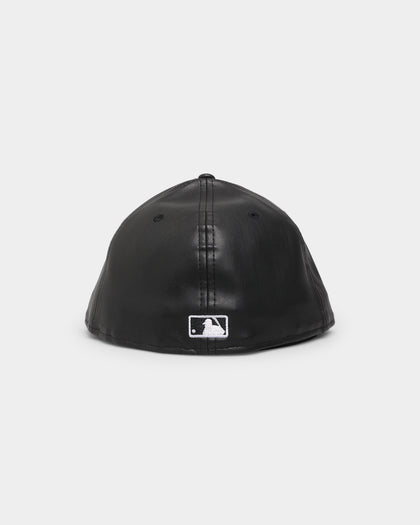 New Era New York Yankees 'PU Leather' 59FIFTY Fitted Black Leather