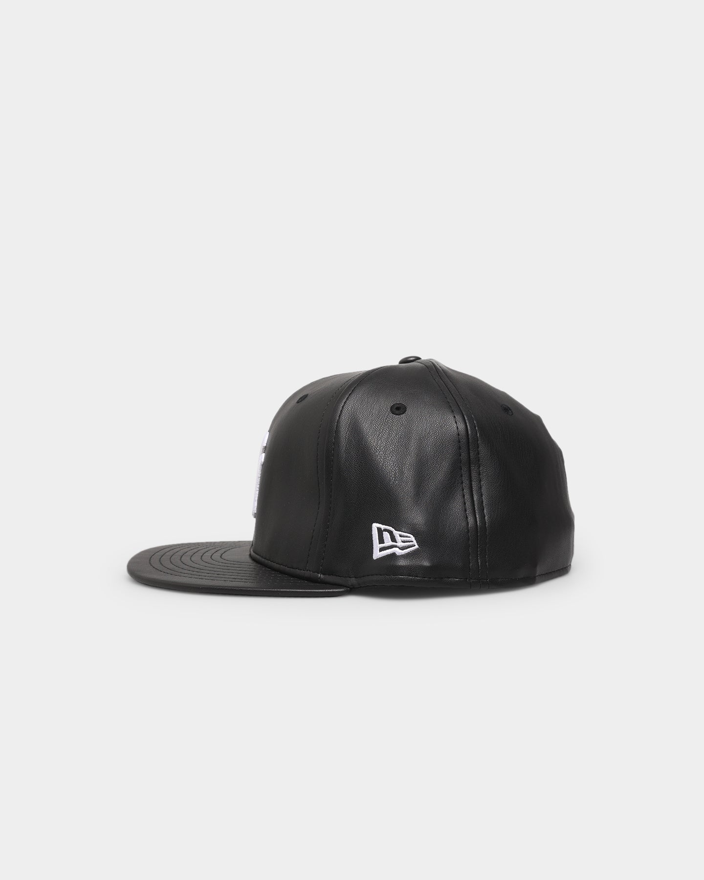 帽子 THE CAP 5950 NEYYAN LEATHER BLACK 7 1/2 New Era 59Fifty Hat MLB Basic New York Yankees Black/Black