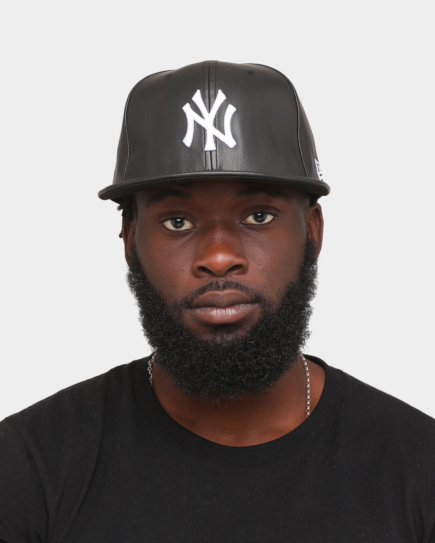 New Era New York Yankees 'PU Leather' 59FIFTY Fitted Black