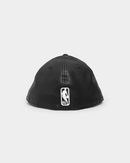 New Era Los Angeles Lakers 'PU Leather' 59FIFTY Fitted Black Leather