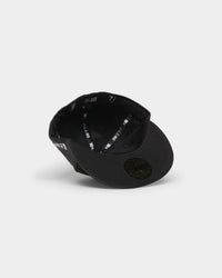 New Era Los Angeles Lakers 'PU Leather' 59FIFTY Fitted Black Leather
