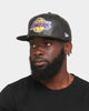 New Era Los Angeles Lakers 'PU Leather' 59FIFTY Fitted Black Leather