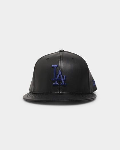 New Era Los Angeles Dodgers 'PU Leather' 59FIFTY Fitted Black Leather