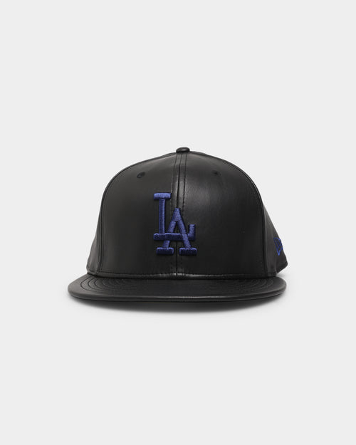 New Era Los Angeles Dodgers 'PU Leather' 59FIFTY Fitted Black Leather