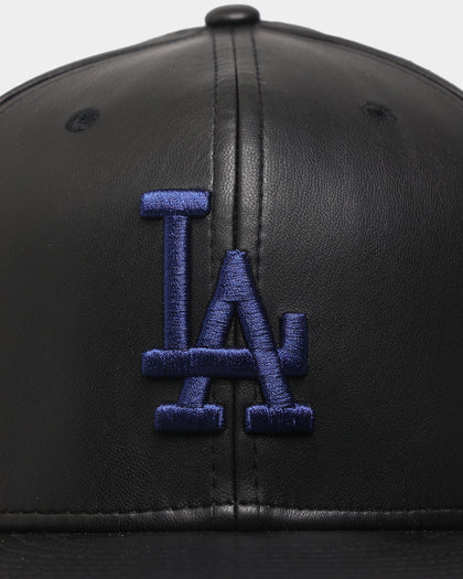 New Era Los Angeles Dodgers 'PU Leather' 59FIFTY Fitted Black Leather