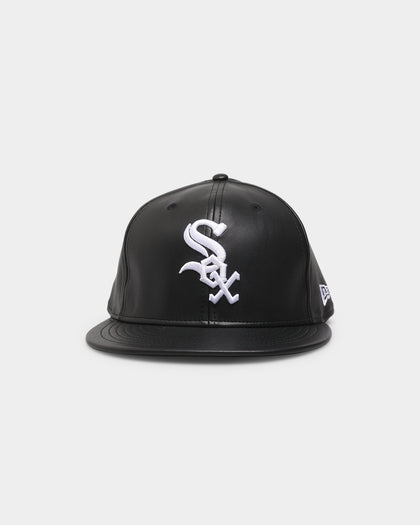New Era Chicago White Sox 'PU Leather' 59FIFTY Fitted Black Leather
