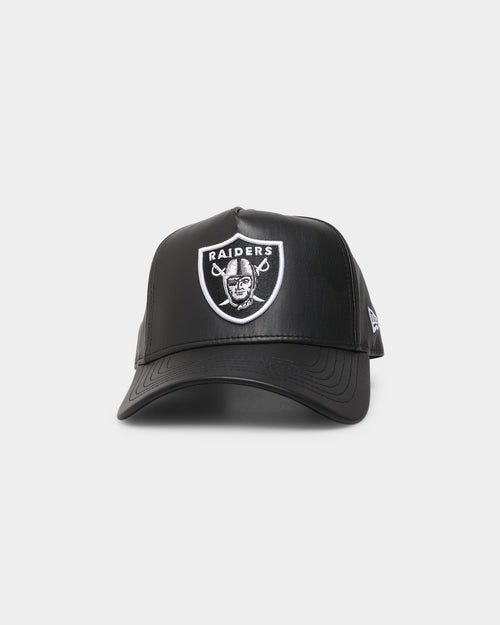 New Era Las Vegas Raiders 'PU Leather' 9FORTY K-Frame Black Leather