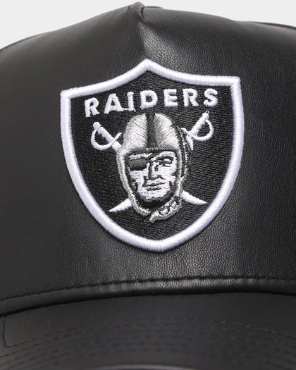 New Era Las Vegas Raiders 'PU Leather' 9FORTY K-Frame Black Leather