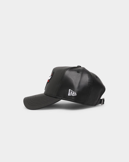 New Era Chicago Bulls 'PU Leather' 9FORTY K-Frame Strapback Black Leather