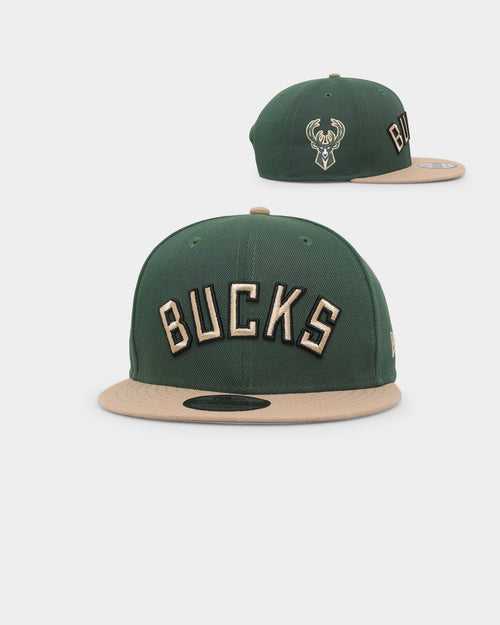 New Era Milwaukee Bucks Team Wordmark 9FIFTY Snapback Original Team Colours