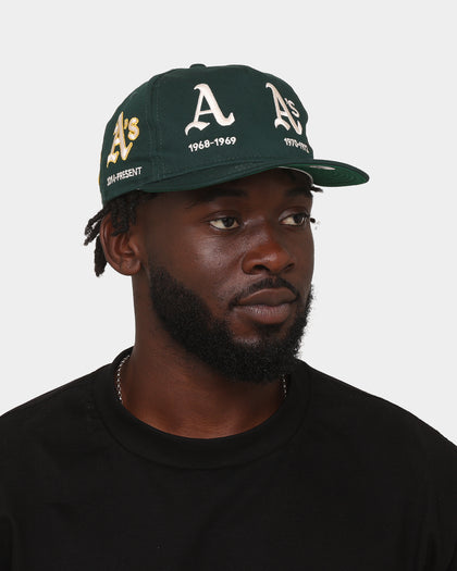 New Era Oakland Athletics 'Logo Evolution' Golfer Snapback Collection Dark Green