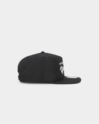 New Era New York Yankees 'Black Chrome Script' Prolight Old Golfer Snapback Black