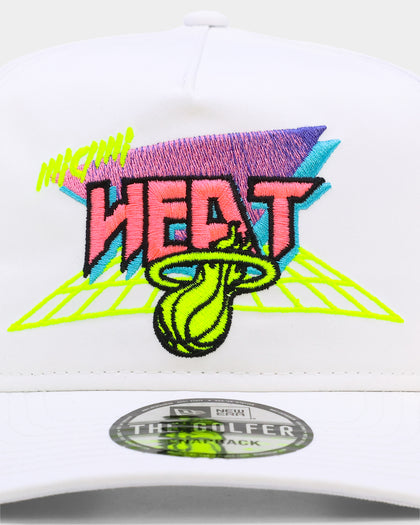 New Era Miami Heat 'Retro Arcade' Prolight Old Golfer Snapback White