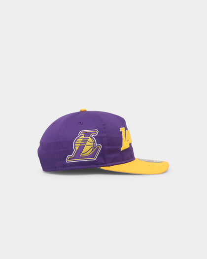 New Era Los Angeles Lakers 'Chenille' Golfer Snapback Purple