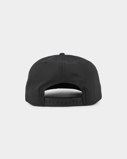 New Era Los Angeles Lakers 'Black Chrome Script' Prolight Old Golfer Snapback Black