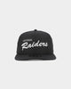 New Era Las Vegas Raiders 'Black Chrome Script' Prolight Old Golfer Snapback Black