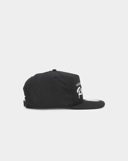 New Era Las Vegas Raiders 'Black Chrome Script' Prolight Old Golfer Snapback Black