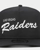 New Era Las Vegas Raiders 'Black Chrome Script' Prolight Old Golfer Snapback Black