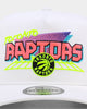 New Era Toronto Raptors 'Retro Arcade' Prolight Old Golfer Snapback White