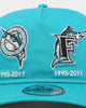 New Era Florida Marlins 'Logo Evolution' Golfer Snapback Collection Teal