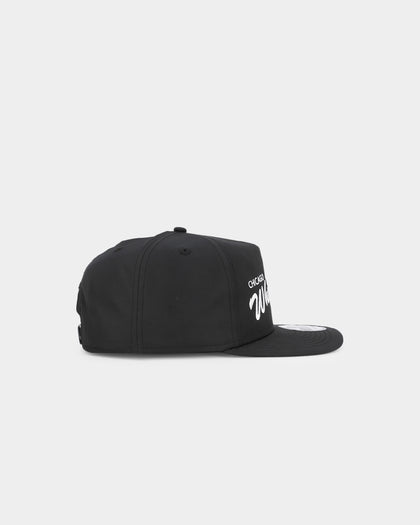 New Era Chicago White Sox 'Black Chrome Script' Prolight Old Golfer Snapback Black