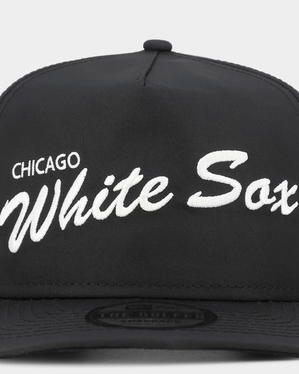 New Era Chicago White Sox 'Black Chrome Script' Prolight Old Golfer Snapback Black