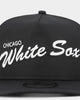 New Era Chicago White Sox 'Black Chrome Script' Prolight Old Golfer Snapback Black