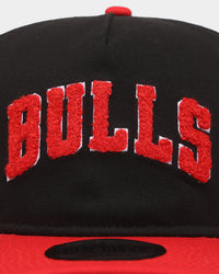 New Era Chicago Bulls 'Chenille' Golfer Snapback Black