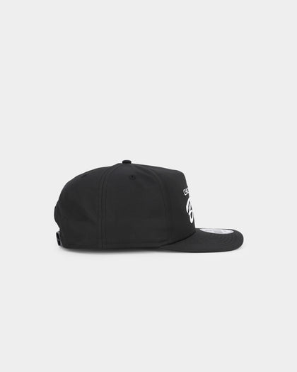 New Era Chicago Bulls 'Black Chrome Script' Prolight Old Golfer Snapback Black