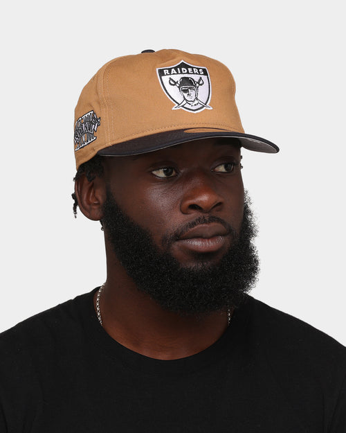New Era Oakland Raiders 'Midnight Harvest 2-Tone' Old Golfer Snapback Wheat/Navy