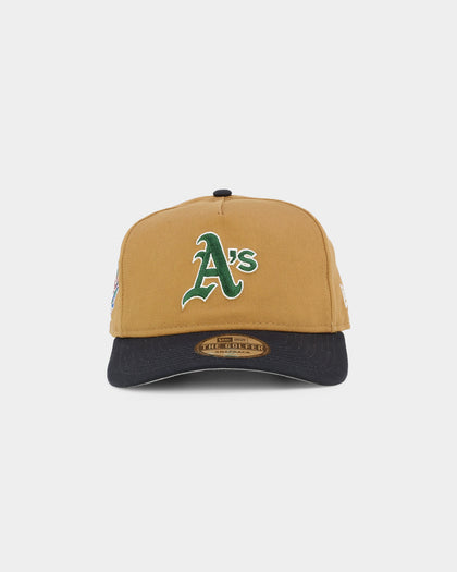 New Era Oakland Athletics 'Midnight Harvest 2-Tone' Old Golfer Snapback Wheat/Navy