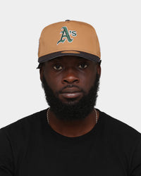 New Era Oakland Athletics 'Midnight Harvest 2-Tone' Old Golfer Snapback Wheat/Navy