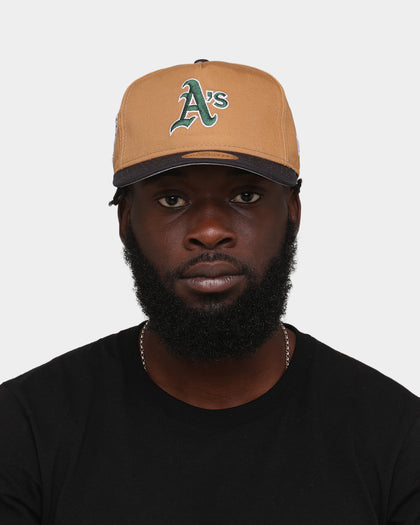 New Era Oakland Athletics 'Midnight Harvest 2-Tone' Old Golfer Snapback Wheat/Navy
