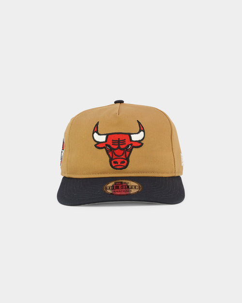 New Era Chicago Bulls 'Midnight Harvest 2-Tone' Old Golfer Snapback Wheat/Navy