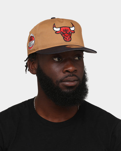 New Era Chicago Bulls 'Midnight Harvest 2-Tone' Old Golfer Snapback Wheat/Navy