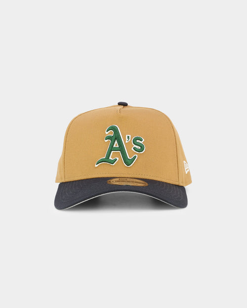 New Era Oakland Athletics 'Midnight Harvest 2-Tone' 9FORTY A-Frame Snapback Wheat/Navy