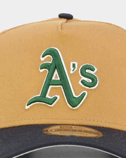 New Era Oakland Athletics 'Midnight Harvest 2-Tone' 9FORTY A-Frame Snapback Wheat/Navy