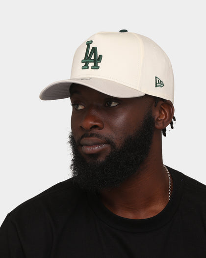 New Era Los Angeles Dodgers 'Chrome White Dark Green' 9FORTY A-Frame Snapback Chrome/Stone/Dark Green