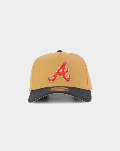 New Era Atlanta Braves 'Midnight Harvest 2-Tone' 9FORTY A-Frame Snapback Wheat/Navy