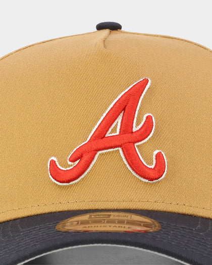 New Era Atlanta Braves 'Midnight Harvest 2-Tone' 9FORTY A-Frame Snapback Wheat/Navy