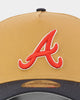 New Era Atlanta Braves 'Midnight Harvest 2-Tone' 9FORTY A-Frame Snapback Wheat/Navy