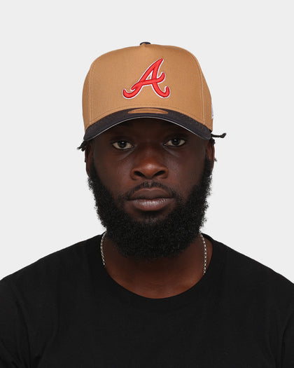 New Era Atlanta Braves 'Midnight Harvest 2-Tone' 9FORTY A-Frame Snapback Wheat/Navy