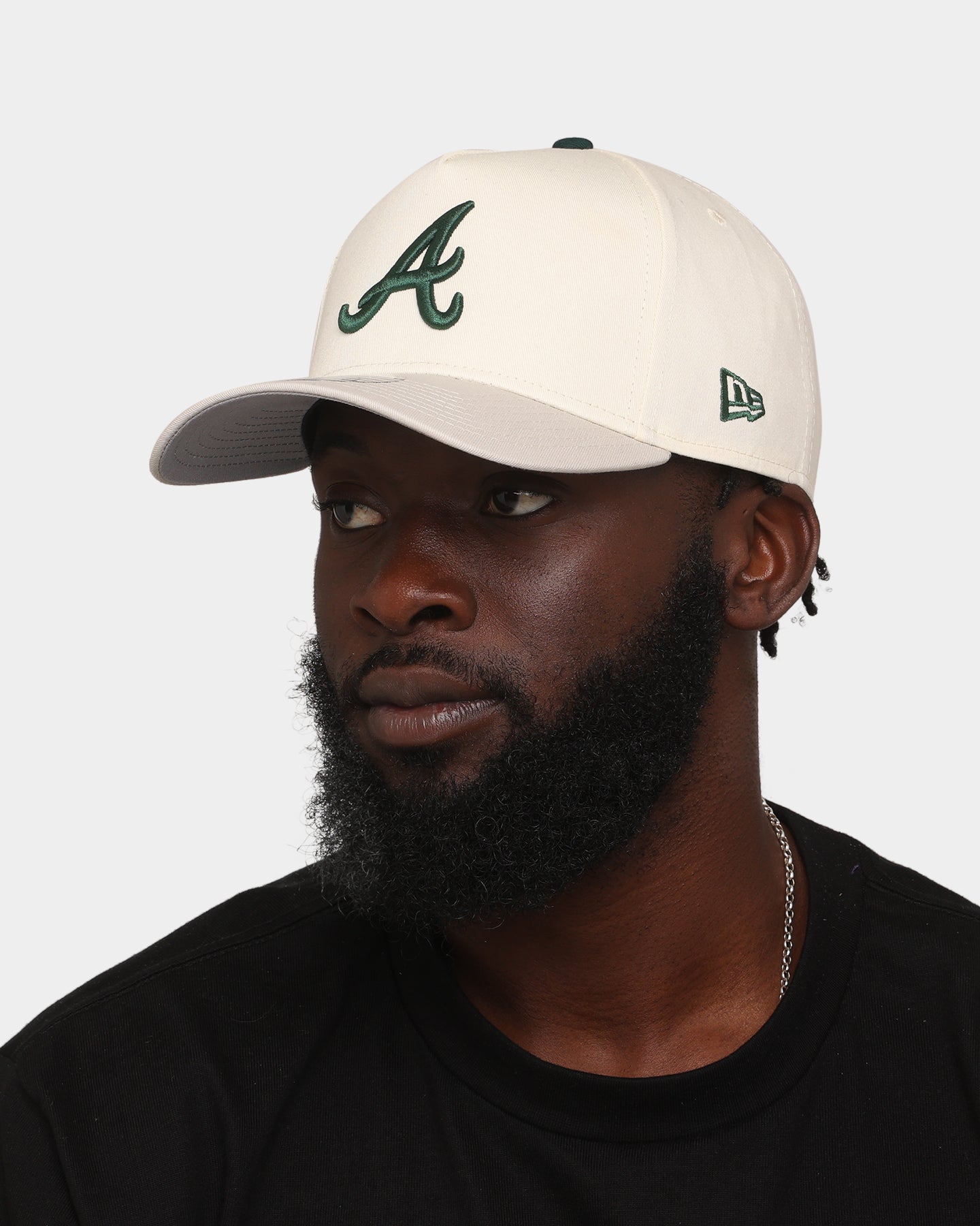 New Era Atlanta Braves 'Chrome White Dark Green' 9FORTY A-Frame