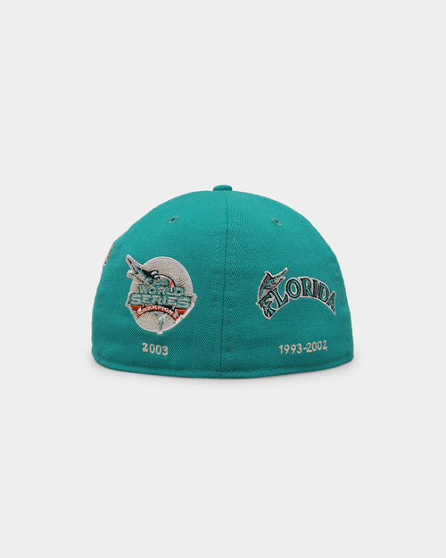 New Era Florida Marlins 'Logo Evolution' 59FIFTY Fitted Teal