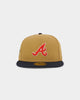 New Era Atlanta Braves 'Midnight Harvest 2-Tone' 59FIFTY Fitted Wheat/Navy