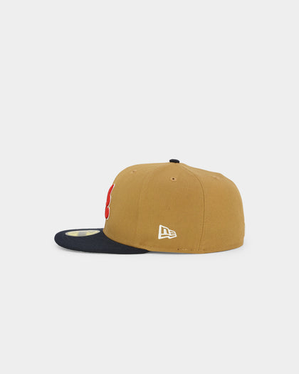 New Era Atlanta Braves 'Midnight Harvest 2-Tone' 59FIFTY Fitted Wheat/Navy