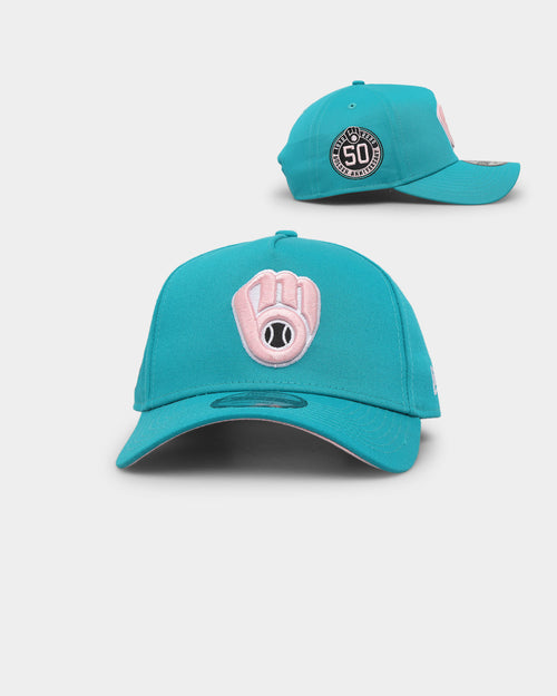 New Era Milwaukee Brewers 'Teal Pink' 9FORTY A-Frame Snapback Teal/Pink